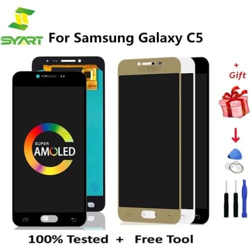 Original Lcd Screen For Samsung C5 C5000 SM-C5000 Lcd Display Screen Replacement For Samsung Galaxy C5 Display Lcd Screen Module