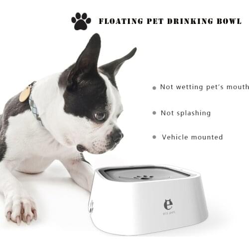 1.5L Pet Dog Bowls Floating Not Wetting Mouth Cat Bowl No Spill Drinking Water Feeder Plastic Portable Dog Bowl