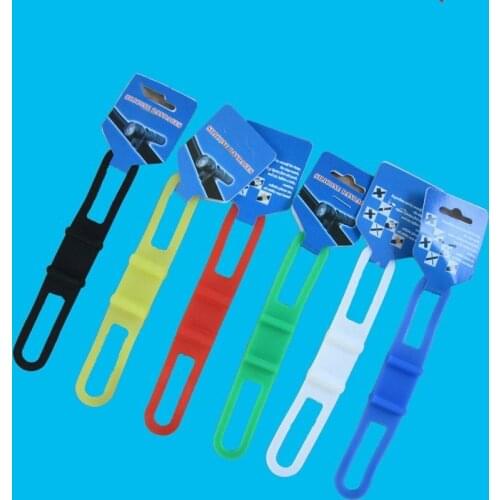 1Pc Silicone Strap Bike Front Light Holder Bicycle Handlebar Fixing Tie Bycicle Torch Flashlight Bandages Speaker Mount