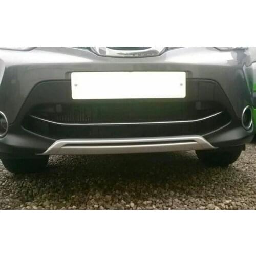 2PCS Fit For Nissan Qashqai Dualis J11 2014 2015 2016 ABS Accessories Front and Rear Bumper Skid Protector Guard Plate