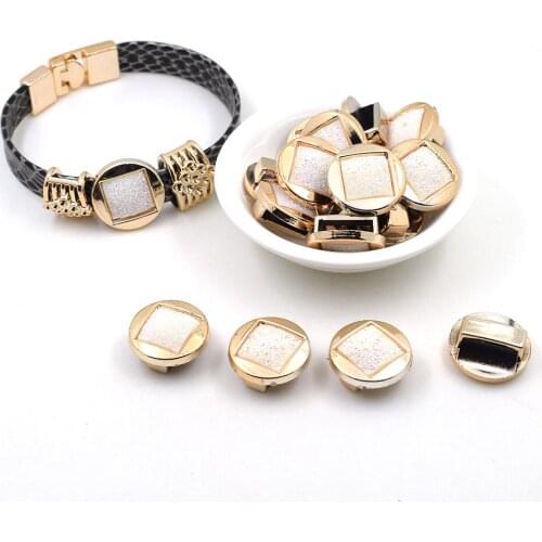 20/20mm,20pcs uv plated rose gold no fade Square shoe Bag Bracelet buckles acessories Invitation shoe Headband Hair Clip DIY