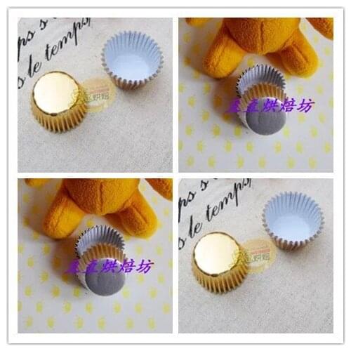 3.5cm Baking Gold/Silver foil paper holder medium Cupcake liner Muffin Liners Papers Baking Cups cakecup