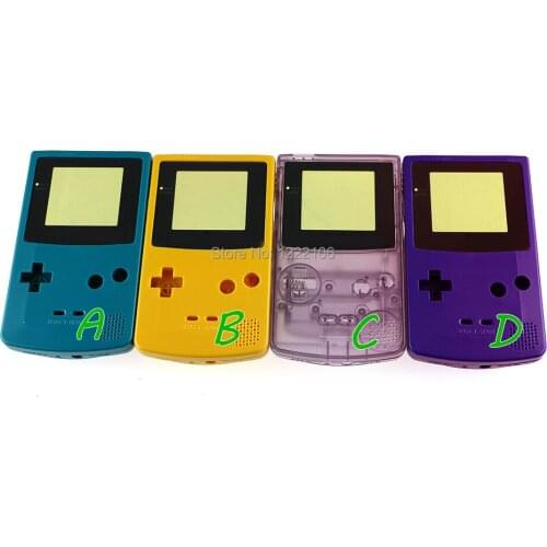 5sets Hot Sale New Shell For GBC Transparent Color with Limited Version Lens for Gameboy Color Console