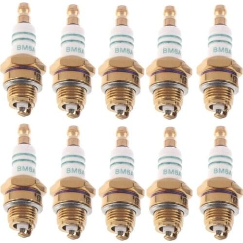 5PCS/10PCS BM6A Spark Plug Glow Plug Standard Spark Plug BM6A Small Engine Replacemnet for 2-stroke Chainsaw Lawn Mower Strimmer
