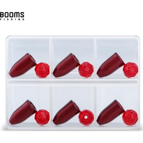 Booms Fishing Tungsten Bullet weight With Glass Beads Storage in Small Case,Using in Texas Rig and Carolina Rig