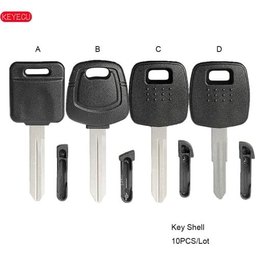 KEYECU 10PCS/Lot Transponder Key Shell Case With Plug Fob for Nissan No Logo