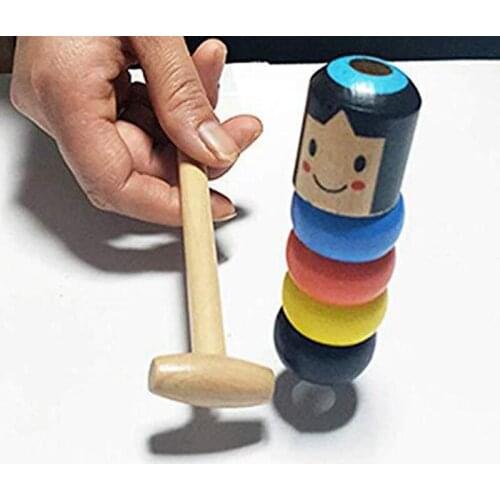 Wooden Little Puppet Magic Immortal Unbreakable Kids Novelty Assemble Toy Halloween Supplies