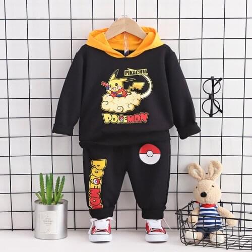 Children Cotton Out Spring Autumn Clothes Baby Boys Girls Cartoon Hoodies Pants 2Pcs/sets Infant Kids Fashion Toddler Tracksuits