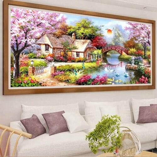 EverShine Diamond Painting 5D Landscape Cross Stitch Diamond Embroidery House Rhinestones Art Bead Picture Kits Hobby Gift