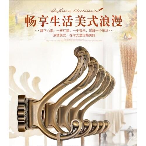 European 4/5/6 bronze color metal door hanger door hook towel hook for hat organizer wall key holder SNJ001