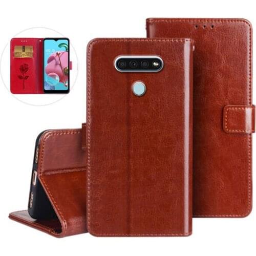 Phone Cover For LG Q51 LM-Q510N Case Flip PU Leather Wallet Stand Capa For LG Q51 Fashion Protective Shell Bags Case Bumper