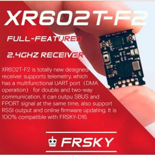 Oversky XR602T-F2 16CH SBUS Micro Mini RC Receiver 2KM Range Double Antenna Compatible FrSky D16 X7 X9D X lite Transmitter