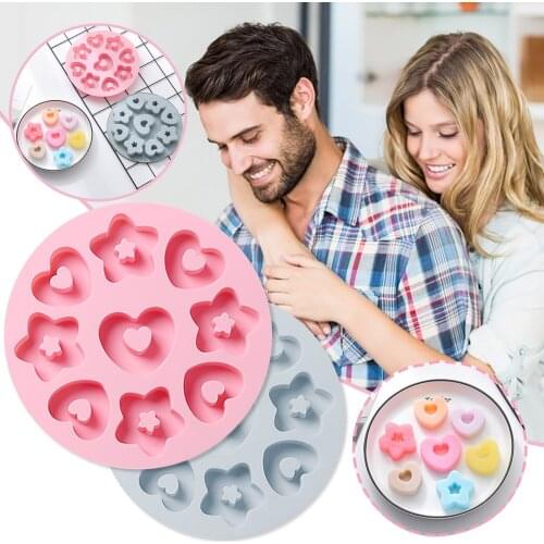 Chocolate Candy Mould Valentine Kitchen Baking Tool Silicone Heart Shape Ice Ice Mould Pink X888