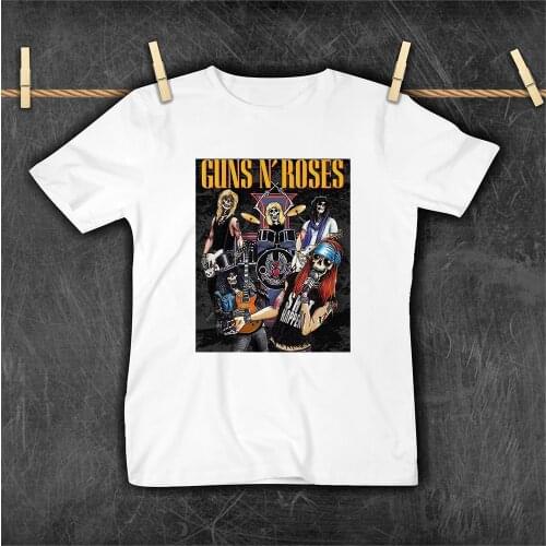 American Rock Band Guns N' Roses T Shirt Kids Plus Size Harajuku Childrens Shirt Popular Fashion Childrens Clothing Dropship