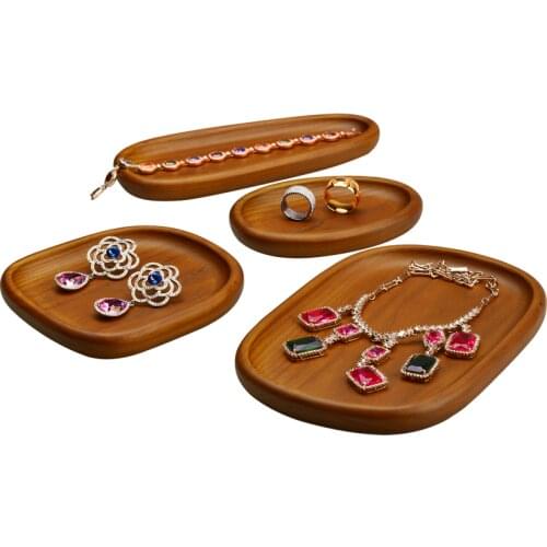 All Ash Willow Wood Material Storage Tray Earring Tray Bracelet Display Tray Home Storage Jewelry Display