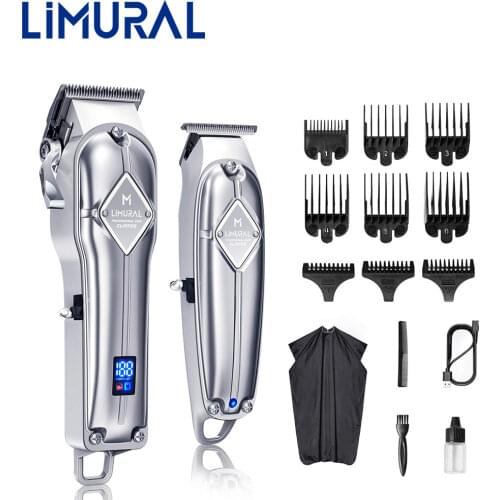 Limural Hair Clippers for Men Professional Hair Cutting Kit Beard Trimmer BarbersCordless Close Cutting T-Blade Trimmer Kit