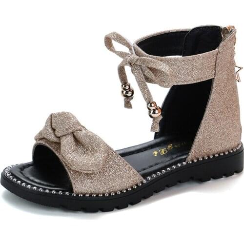 MHYONS 2020 New Summer Kids Shoes Fashion Elegant Roman Shoes Flower Princess Children Sandals Summer Girls Sandals