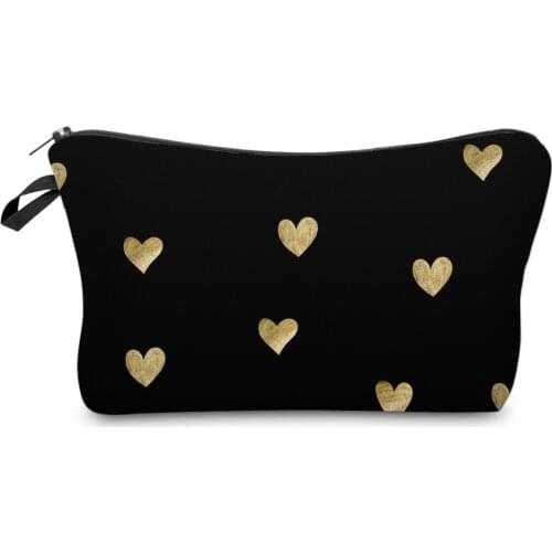 Fashion Black Cosmetics Bags High Quality Storage Bag Female Pretty New Small Toiletry Bag Multifunction Waterproof Makeup Bag