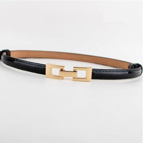 Fashion small belts Punk gold buckle thin Pu leather belt adjust dress cummerbund HOT strap all suite women adjustable beauty