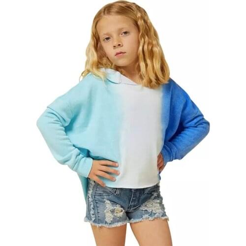 Fashion hoodies for girls tie dyed print tops long sleeve children hoodie sweatshirt kids multicolor hoodies sweatshirts clothes
