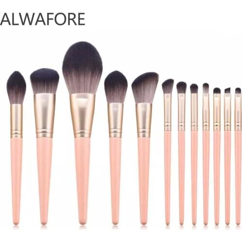12PCS Foundation Cosmetic Eyebrow Eyeshadow Powder Brush Makeup Brushes Set Professional Tools Brochas Maquillaje