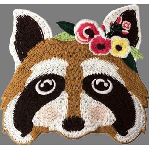 Sewing Clothing Diy Embroidery Badge Iron on Patch deal with it Animal Patches for Clothes Raccoon Badge Stickers Fabric Decor
