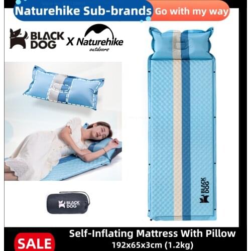 Blackdog Inflatable Mattress Camping Self-inflating Mattress Single Tent Mattress Pillow Sleeping Pad Travel Nature Camping Mat