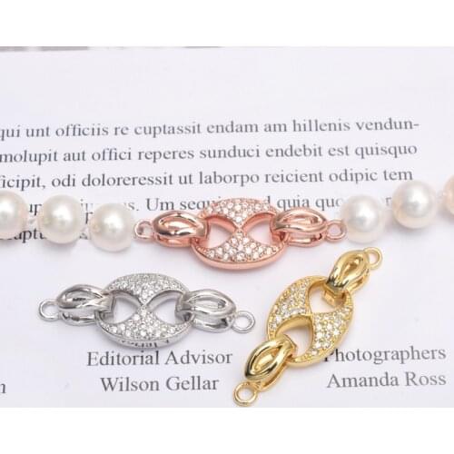 Wholesale DIY Natural Stones Beads Jewelry Making Accessories Silver/Gold/Rose Gold Metal Connector Clasps Findings