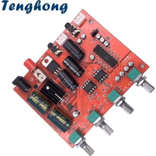 Tenghong NE5532 Single Power Tone Preamplifier Board +NJM2150BBE Treble Mid Bass Audio Processing Module For Home Car Amplifiers