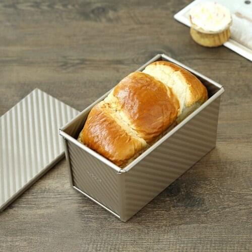 Rectangular Loaf Pan Carbon Steel Non-stick Bellows with Cover Toast Box Mold Bread Mold Eco-Friendly Baking Tools for Cakes