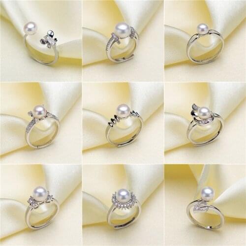 MIX STYLES Charm Exquisite Pearl Ring Accessories, Ring Findings, Ring Jewelry Parts Fittings Mountings for Akoya Edison Pearls