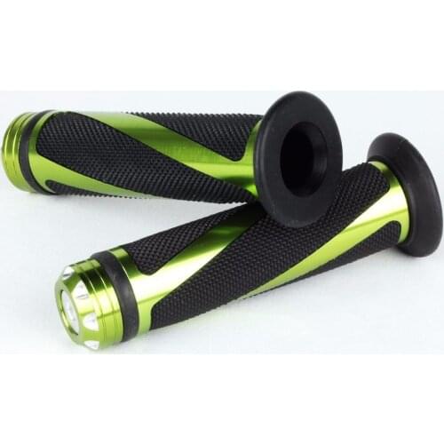 Universal Hand Grips 7/8" Motorcycle Aluminum Grips None-Slip Gel Rubber Handlebar For Honda BWM Yamaha Suzuki Kawasaki