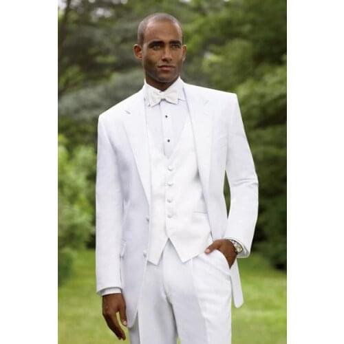 High Quality Mens Suits Groom Tuxedos Groomsmen Wedding Party Dinner Best Man Suits Blazer (Jacket+Pants+Vest+Tie) NO:1064