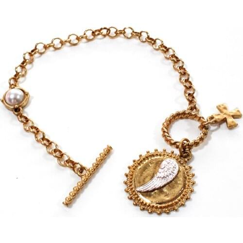 2020 New Fashion Gold Silver Color Wing Pendant Bracelets For Women Girl Charms Bracelet Best Gift Summer Jewelry