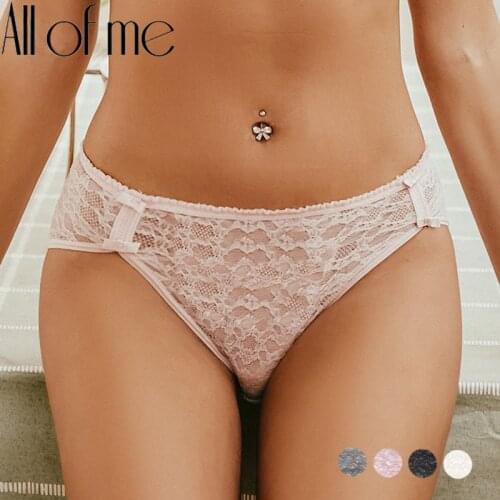 1/2PC Lace Womens Panties Sexy Underwear Cotton Crotch Briefs Female Underpants Panties Floral Mesh Perspective Pantys Lingerie