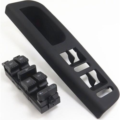 1 Set Black Window Switch Control Panel Trim for VW Passat Jetta Golf Bora Seat 1J4959857D 1J4 959 857D 3B1867171 3B1 867 171