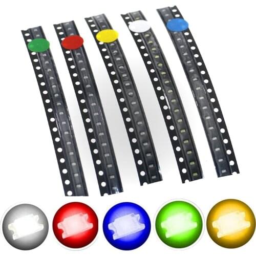 100pcs 0603 SMD LED Emitting Diode Kit Lamp Chip Light Beads Warm White Red Green Blue Yellow Orange UV Pink RGB Micro 3V SMT