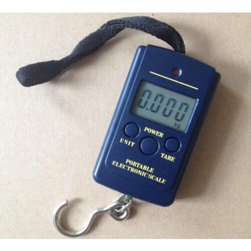 100pcs 40kg*10g houshold scale Portable Digital Electronic Scale Weight Hanging Handheld Backlight LCD Display