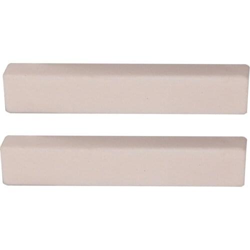 2Pack of Blank Bridge Bone Guitar Nuts for Classical Acoustic Guitar Bass Accs