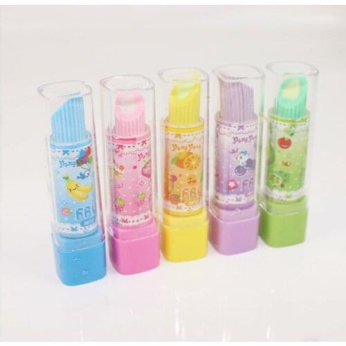 Lipstick Eraser Childrens Eraser Creative Supplies Prizes for Elementary School Students Kawaii Office Supplies Novelty Items