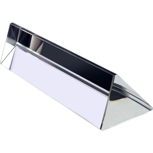 30*30*100mm Optical Glass Triangular Prism Triple Prism for Photography Effects Physics Teaching Light Spectrum Optics Kits