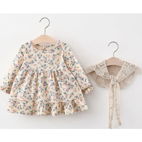 4 pieces/lot) 2021 New Arrival Girls Fall Dress 061502