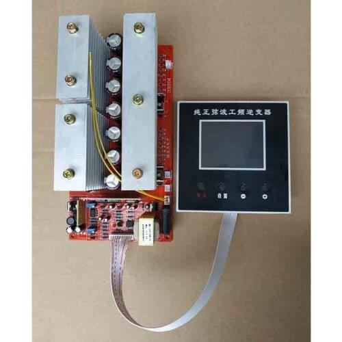 English version LCD display pure sine wave power frequency inverter drive PCB motherboard 12v to 48v universal 16 tube board