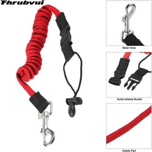 Elastic Kayak Canoe Paddle Leash Safety Boat Fishing Rod Pole Coiled Lanyard Cord Tie Rope Kayak Accessories