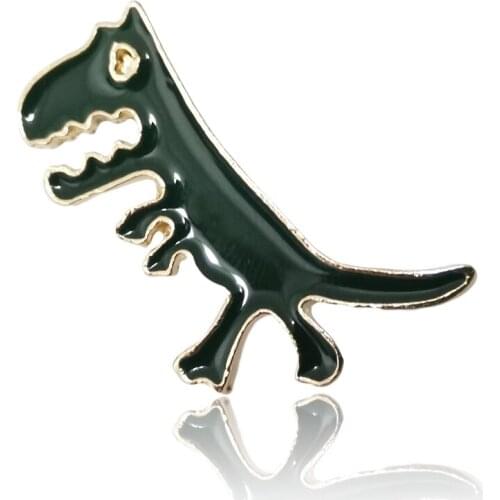 Cartoon Dinosaur Enamel Pins Cute Metal Brooches for Kids Friends Jurassic Animal Badges Bag Lapel Pin Jewelry Gift