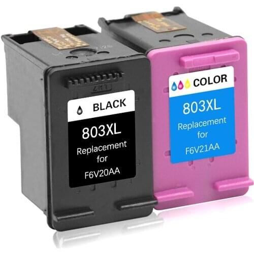 2 color Ink Cartridge for HP803 803XL for HP 803 Compatible for HP Deskjet 1112 2132 1111 2131 Officejet 3830 4650 4652 Printer