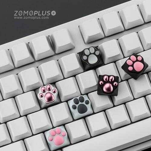 Key cap mechanical keyboard keycap personality design,Cute cat paw Modeling keycap Cherry MX axis Aluminum alloy keycaps,M22