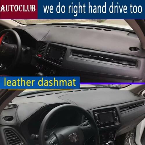 For HONDA VEZEL HRV H-RV 2014-2015 2016 2019 Leather Dashmat Dashboard Cover Dash SunShade Carpet Custom Car Styling Dash mat