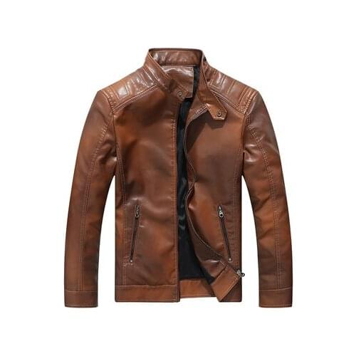 Mens PU Jacket Leather Coats Winter Mens Slim Fit Faux Leather Motorcycle Biker Jackets Male Leather Coats Clothing 3XL