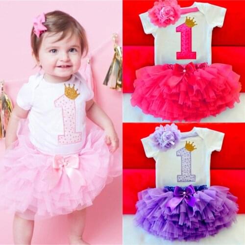 Summer Infant Dress Baby Girl 1 Year Birthday Dress Toddler Princess Party Tutu Dress Baptism Dresses For Newborn Baby Clothes